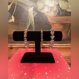 3 pcs Crystal Bracelet Set. Stretchy band.